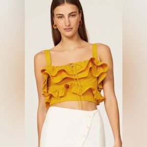 Jason Wu Ruffle Crop Top • Sz 0